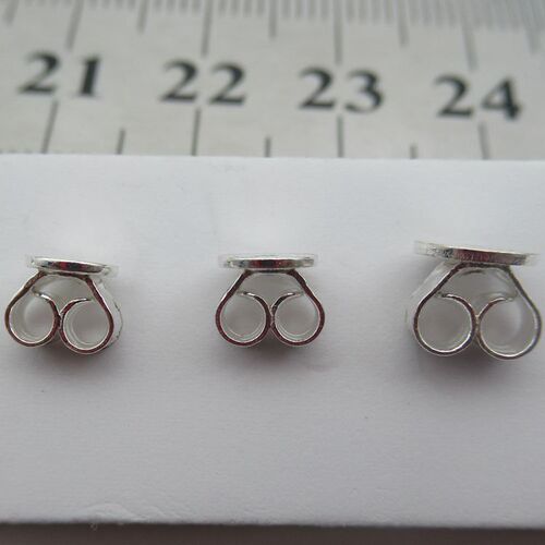 S925 sterling silver hypoallergenic ear stud plugs anti-slip universal ear plugs butterfly ear caps earplugs ear buckles silver accessories