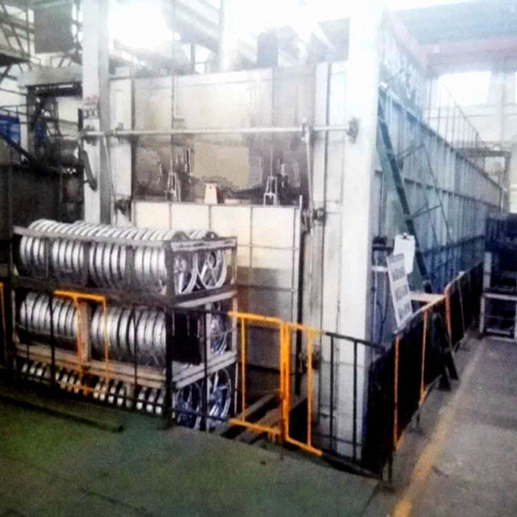 重庆推杆式热处理炉 推杆式铝合金固溶炉 推杆式铝汽缸快速淬火炉