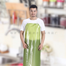 廠家批發現貨果綠PVC牛津圍裙圍腰 現代簡約加長加大勞保防水圍裙