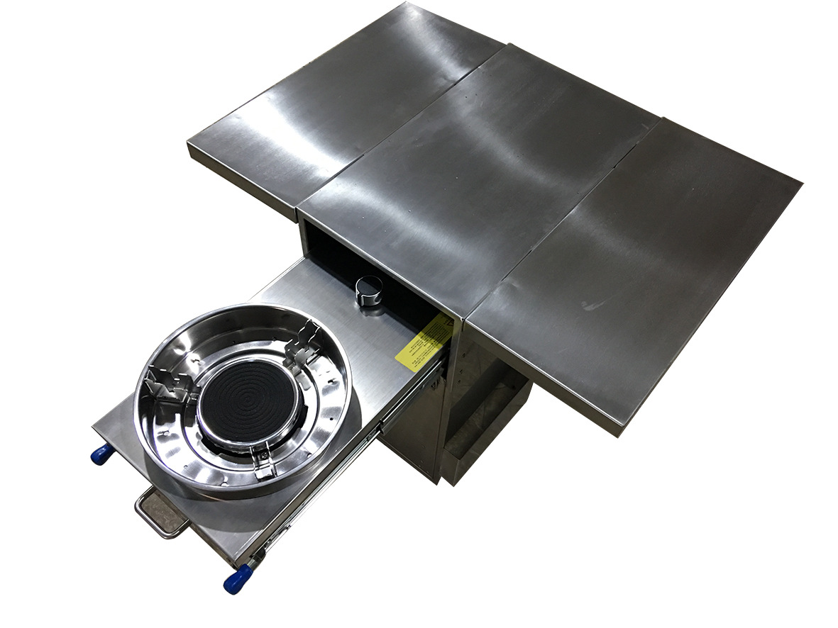 RV, vehículo todoterreno, cocina de extracción externa integrada multifuncional, estufa de gas extraída