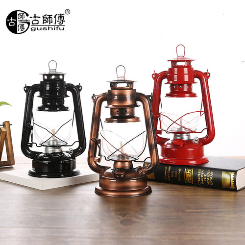 24 Iron kerosene lamp home furnishings retro lamp outdoor tent horse lantern bar inn old oil lamp camping lamp