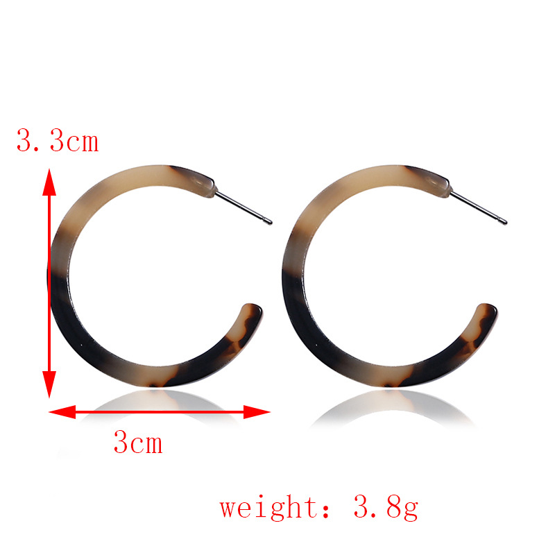 Simple Fashion Creative Acrylic C-shaped Earrings display picture 11