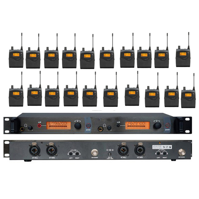 双通道一拖二十 专业舞台监听设备 无线入耳式监听耳返返听耳机