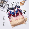 Demi-season lace sports underwear, bra, top with cups, tank top, beautiful back, for running