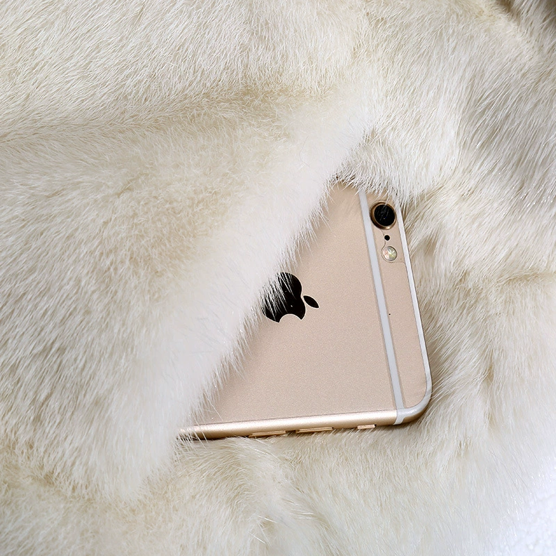 Фланяй Нью Mink Fur Jacket White Classic Princess Shirt Fur Coat Jacket Women's Fur Clothing Processing