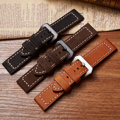new pattern Retro Watch strap The fat sea is thicker Straight watch band 20/22/24mm