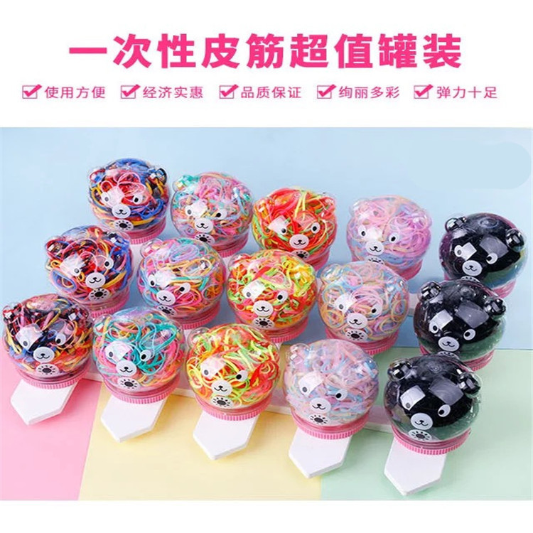 new pattern adult children Cartoon Canned Continue rubber string baby Child student Hairpin Iron box Hairdressing Headdress
