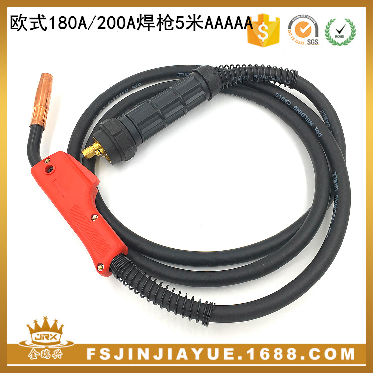 生产批发180A/200A欧式二氧化碳焊枪5米电缆加粗二氧化碳配件焊枪