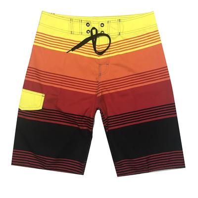 Ouma Cross border Selling Jeanette Quick drying surfing Beach pants Gradient stripes man motion shorts