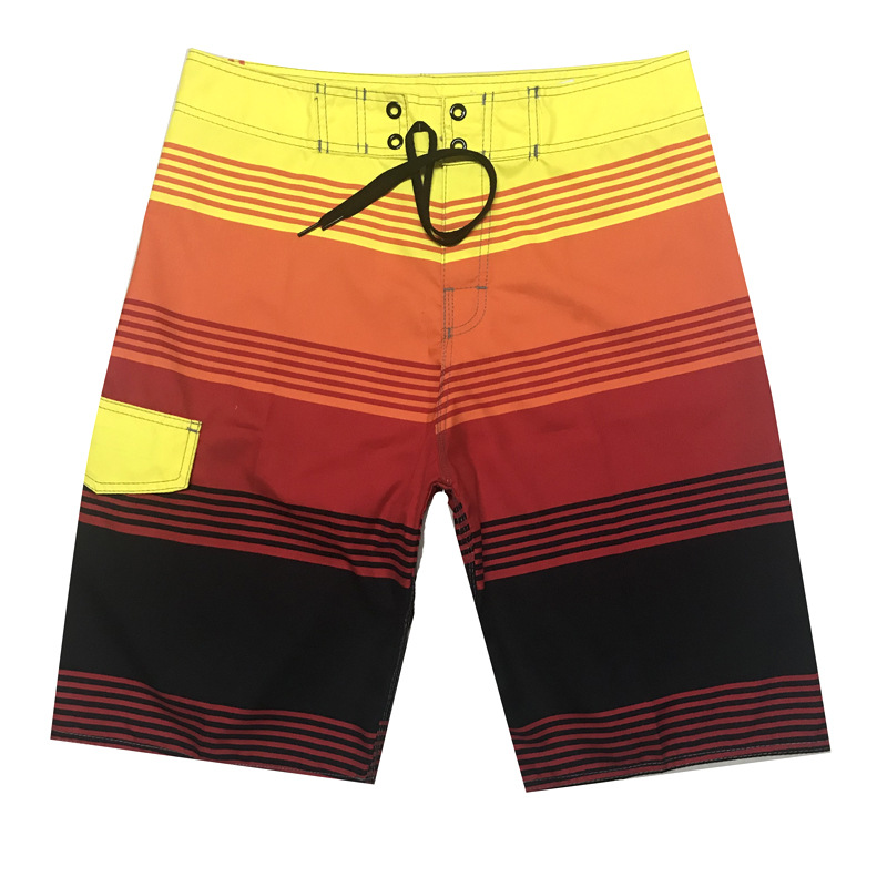 Ouma Cross border Selling Jeanette Quick drying surfing Beach pants Gradient stripes man motion shorts