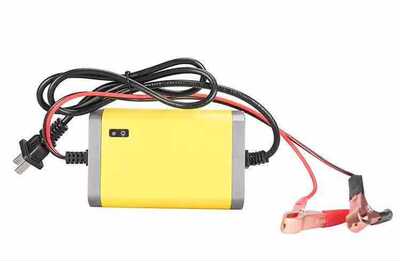 优信12V伏铅酸蓄电池踏板摩托车电瓶智能修复干水电瓶12V2A充电器