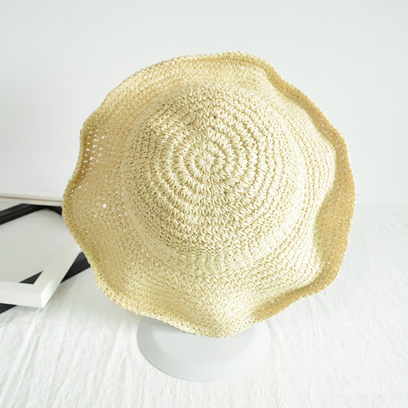 Women's Basic Solid Color Side Of Fungus Straw Hat display picture 4