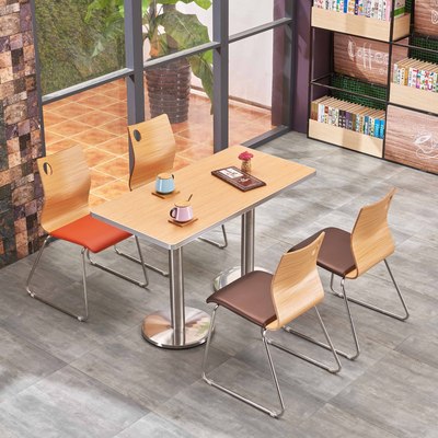 三朗家具 学生饭堂员工食堂冰室快餐奶茶小吃店咖啡厅餐桌椅组合|ms