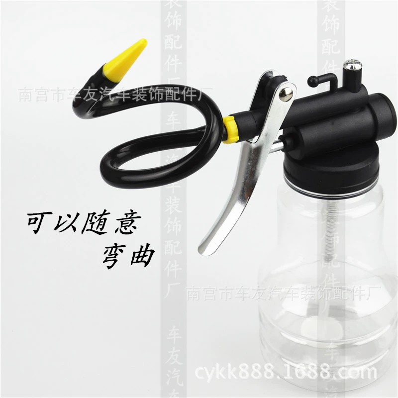 Бесплатная доставка Прозрачный масляный горшок высокого давления 250 мл пластиковый шланг устойчивый к падению медный наконечник сопло маслонаполнитель масляный горшок машина масляный пистолет