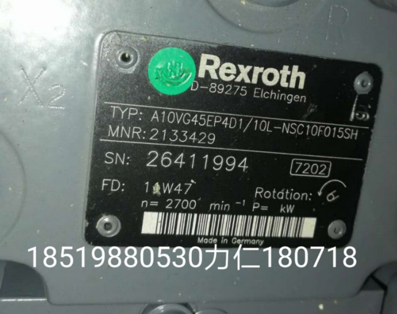 D-89275，A10VG45EP4D1/10L-NSC10