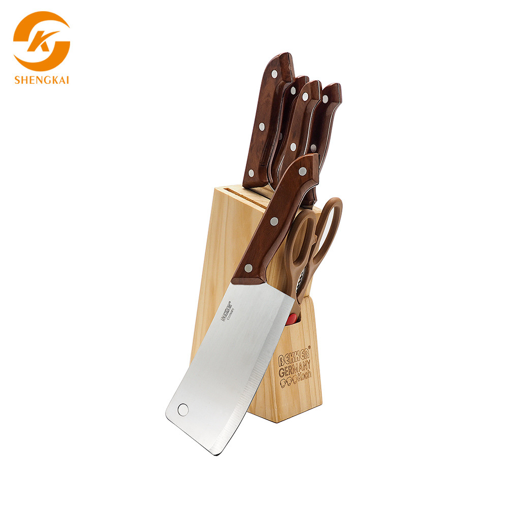 Yangjiang Tool Stainless steel household kitchen knife PP Plastic Handle gift Knife suit