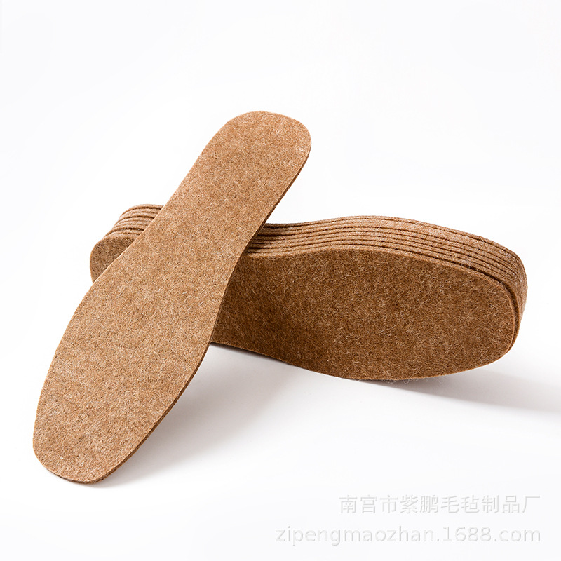 【现货】4M厚羊毛毡鞋垫驼绒鞋垫秋冬集市爆款可水洗不掉毛送宣传