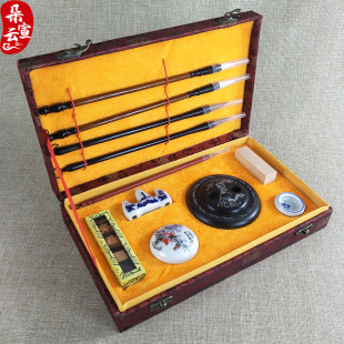 Factory sales study Four Treasures boutique set brush ink Ink ink paper inkstone beginners students wholesale set