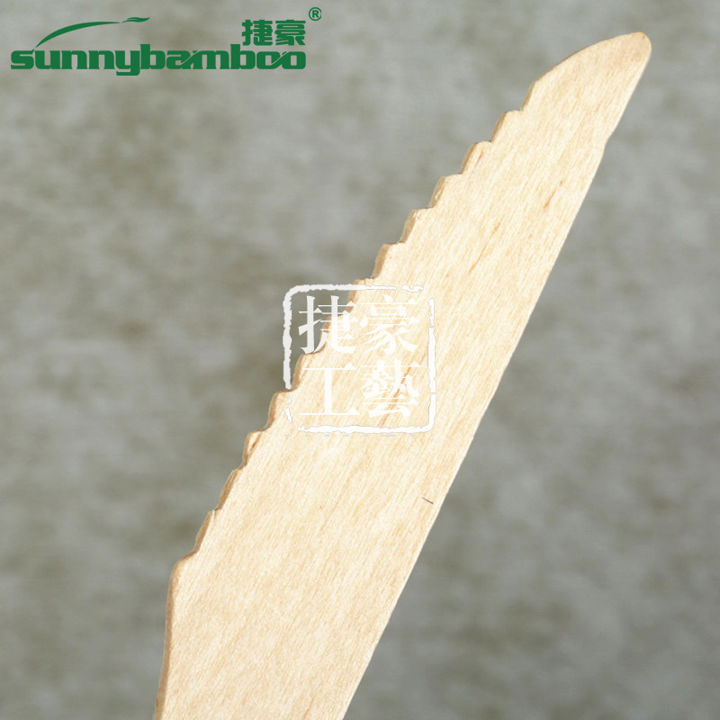 Disposable knives, forks, spoons, high-quality wooden knives, disposable tableware, bread and fruit slicing, wooden knives wholesale detail image 8