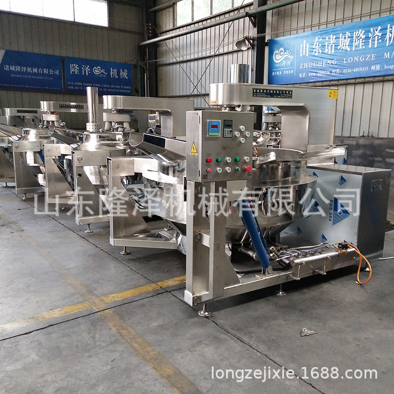 火锅底料加工设备 多头搅拌的火锅底料炒料机 炒料机生产厂家