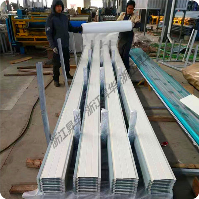 中石化加油站顶棚翻新彩钢吊顶板150型 ,现货0.4纯白色彩钢扣板