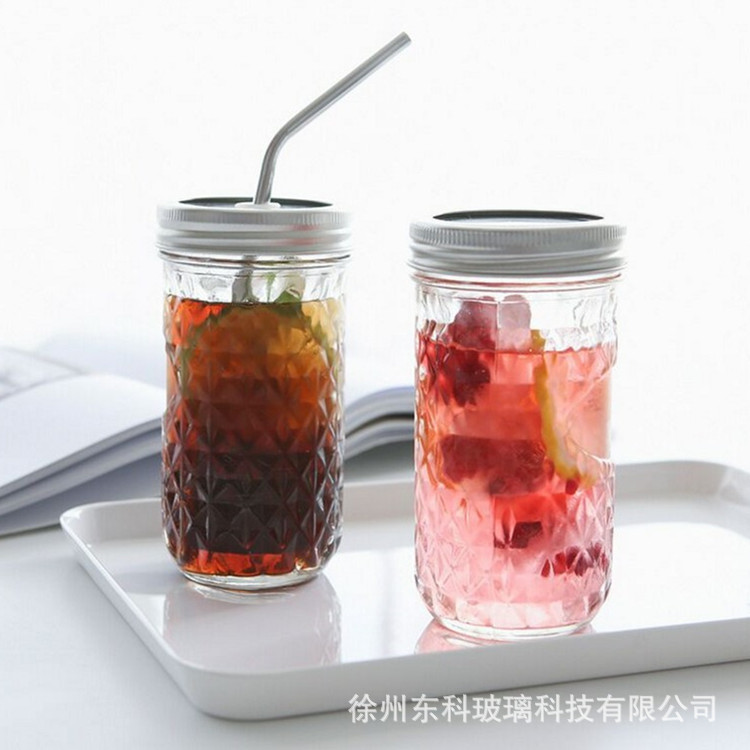 厂家批发 冷萃咖啡赠品玻璃瓶梅森杯350ml 果汁饮料瓶可logo