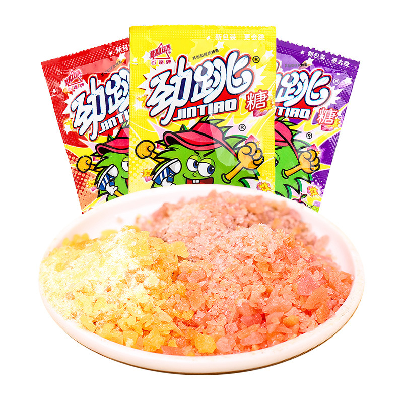 百达劲跳跳糖 5g*30袋 80后怀旧小零食儿童糖果小包装零食|ru