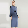 Fall New Cloak-style Two-piece Dresses with Mesh Screen