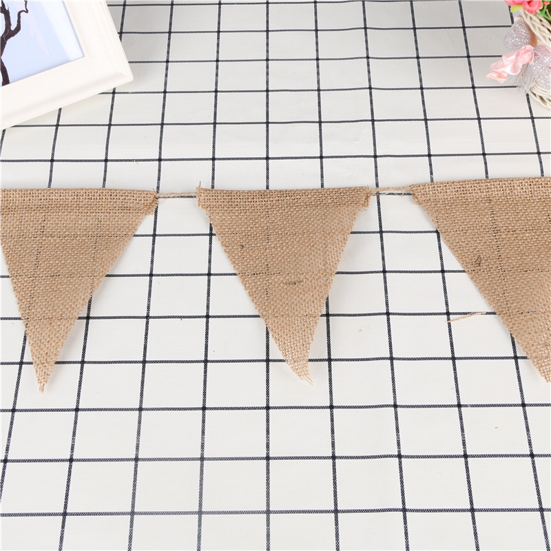 burlap pennant holiday decoration 13 pieces birthday pennant christmas wedding decoration burlap pennant