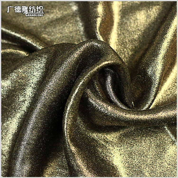 欧美风涂金粉磨砂时髦金属感烫金布服装面料上衣连衣裙箱包发饰布