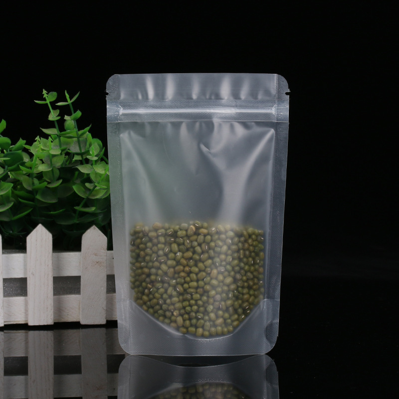 磨砂透明自立袋自封袋塑料包裝袋透明食品自立密封袋子可批發定制