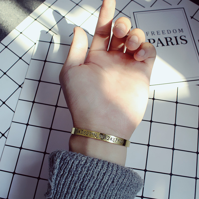Alloy Simple Geometric bracelet(black) NHCN0019-black