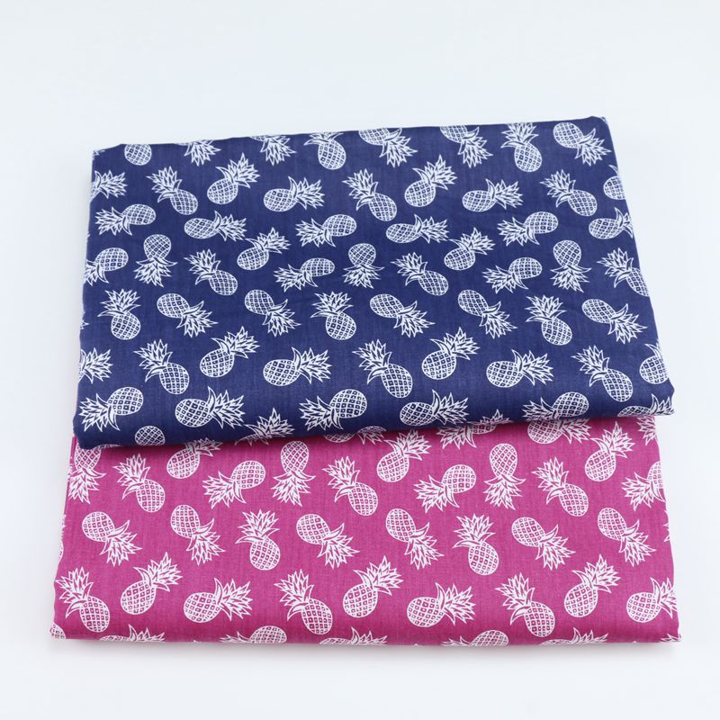 卡通菠萝布料印花布 幼儿园宝宝包被床单被套床围全棉布料批发