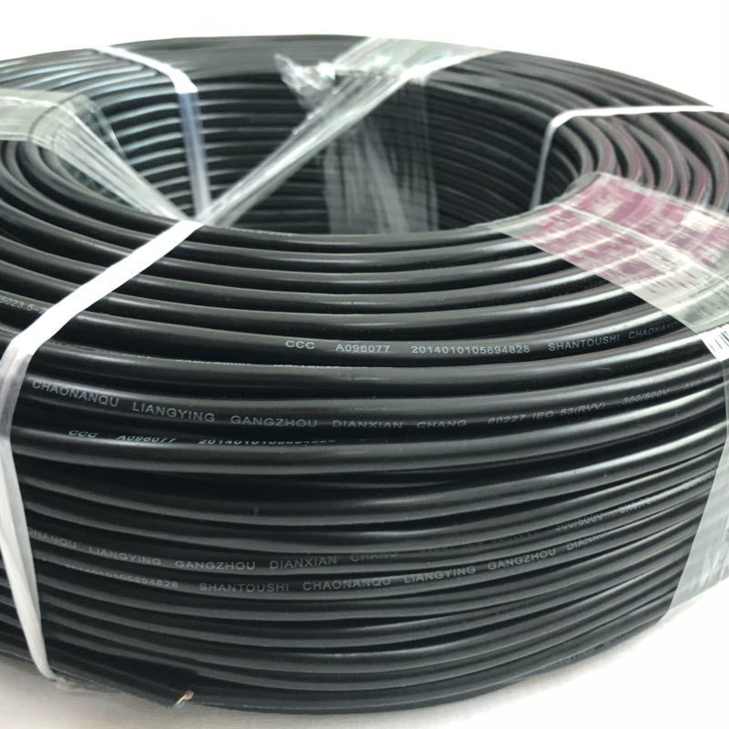 3-core black round sheath wire National Standard Three plug AC power cord AC medium gauge adapter configuration plug cable