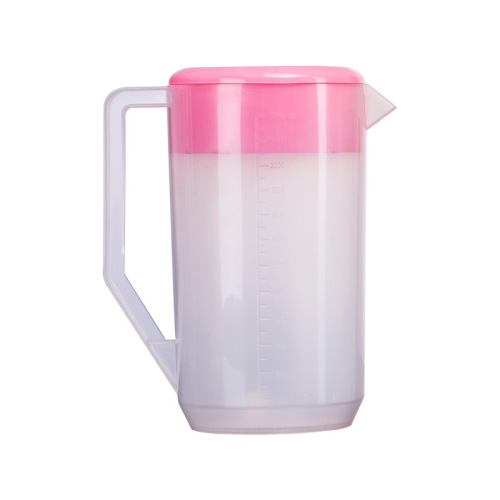 Cold kettle with scale, plastic ice kettle with lid, juice jug 5000ml large kettle, large capacity heat-resistant cold kettle