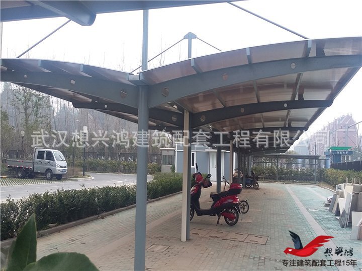 Steel Structure Sunshine board Bicycle Electric charging pile car shed parking shed car sun protection cover rain outdoor tent
