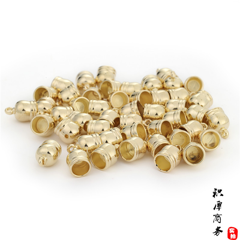 Transfronteriza de galvanoplastia sombrero de la borla DIY accesorios de la joyería de moda de plástico multicolor CCB Campana de oro y plata pistola Negro