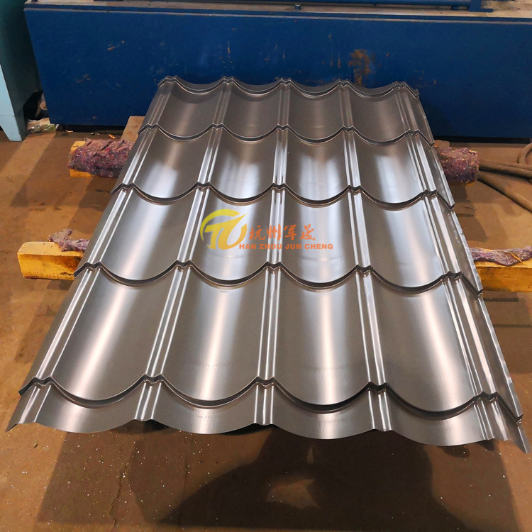 定制剧院会所压型钢板 0.5mm灰色JC28-828型琉璃瓦屋面