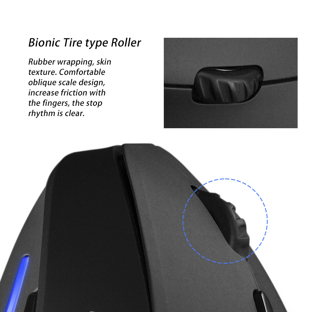 Multi-Surfaces Vertical Wireless Mouse