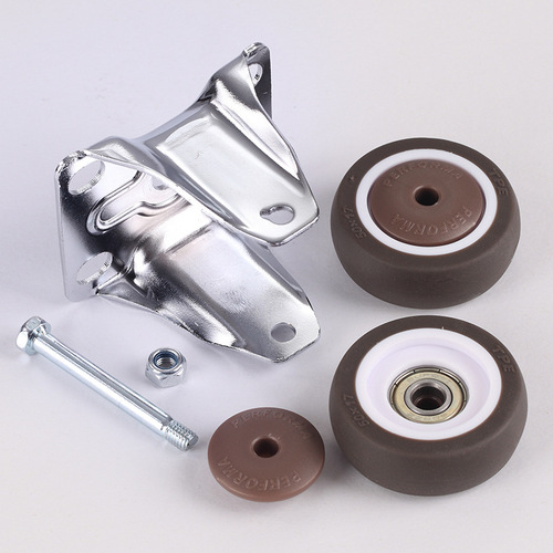 1.5-inch flat-bottom double-row casters silent load-bearing universal mechanical equipment refrigerator heavy-duty shelf trolley casters