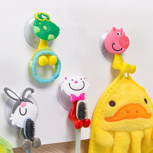 Creative toothbrush holder cute cartoon animal family suction cup toothpaste toothbrush holder style can be hung toothbrush storage rack
