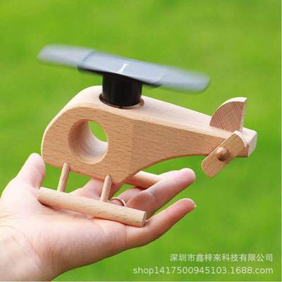 Manufactor Direct selling Cross border Selling Amazon solar energy Electric Model rotate wooden  Aircraft models Decoration DIY