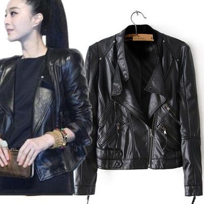 Veste cuir femme en PU - Ref 3447417 Image 1