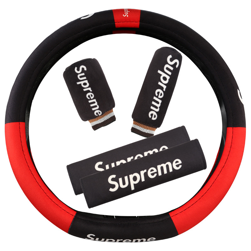 Short plush winter Steering wheel cover Gear sets Handbrake sleeve Three-piece Suite keep warm fashion Rod sets Shift sleeve suit