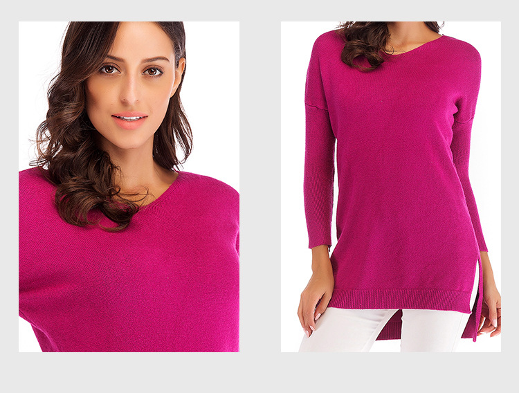 V-neck stretch casual sweater  NSJR17227