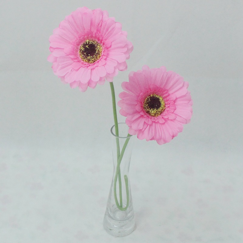 單枝仿真菊花湖南菊 單只人造平菊花非洲菊絹花廠 咖啡廳擺放花