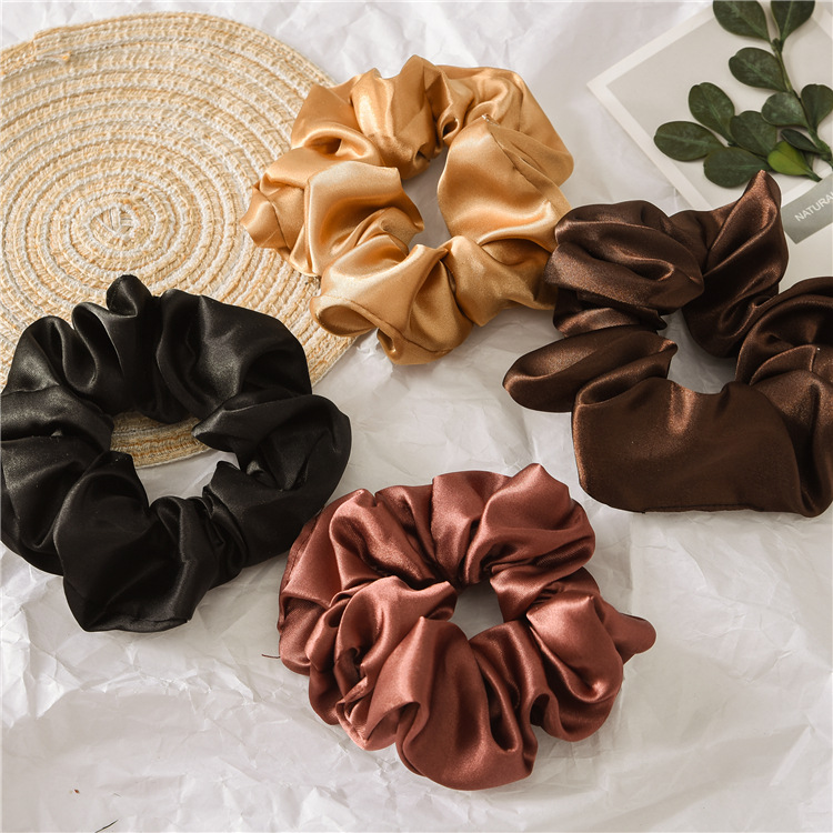 Women's Fashion Solid Color Satin Cloth Handmade Hair Tie display picture 3