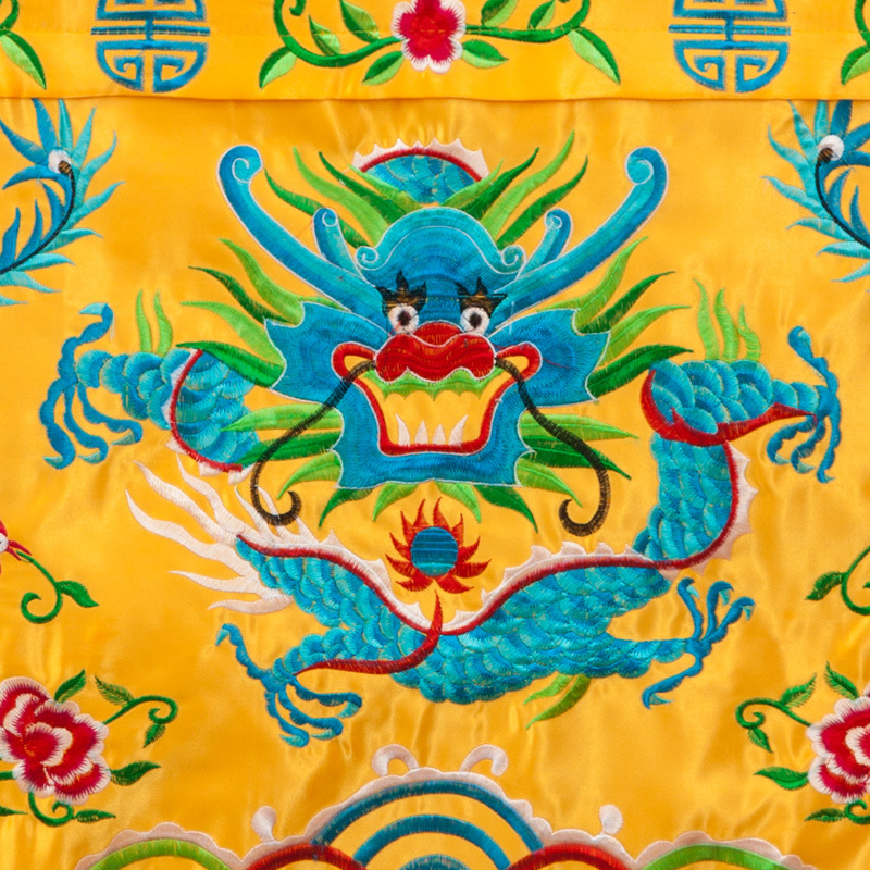 鳳雲飛橫幅桌布桌圍雙龍卦八各種尺寸黃色紅色龍鳳