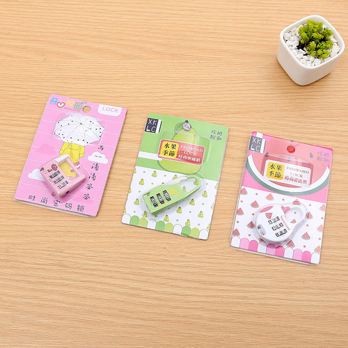 Blister card packaging mini practical student dormitory cabinet small suitcase bag anti-theft password lock gym padlock