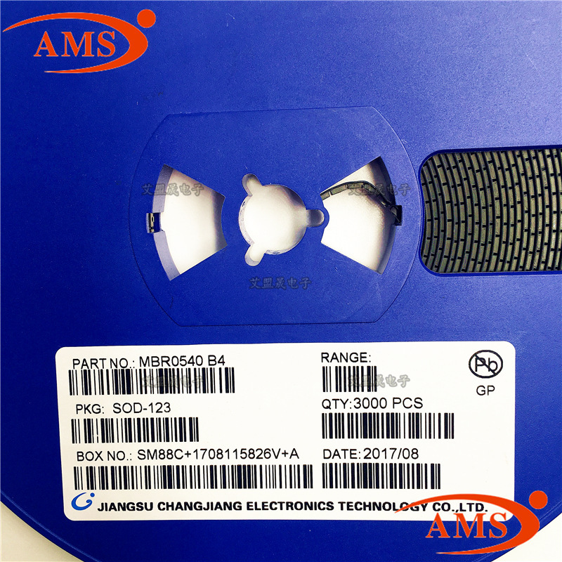 MBR0540 丝印:B4 SOD-123 CJ/长电 贴片三极管晶体管 全新现货